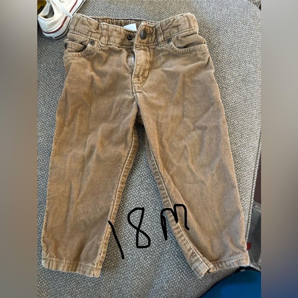 Tan Corduroy Kids Pants